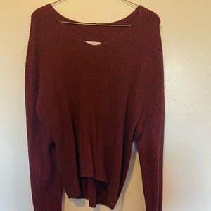 maroon sweater